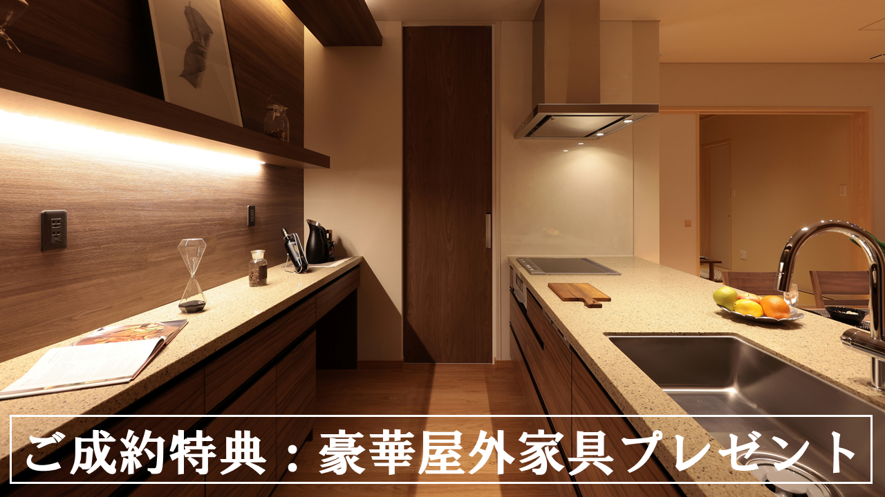 【終了・鶴田Ⅱ街かど展示場】収納棚が使いやすいカウンターキッチン