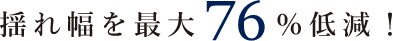 揺れ幅最大76%低減！